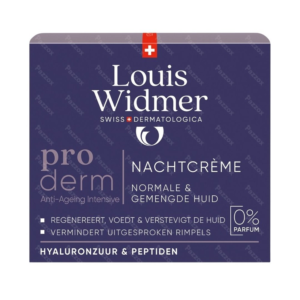 Louis Widmer Proderm Nachtcrème Zonder Parfum 50ml