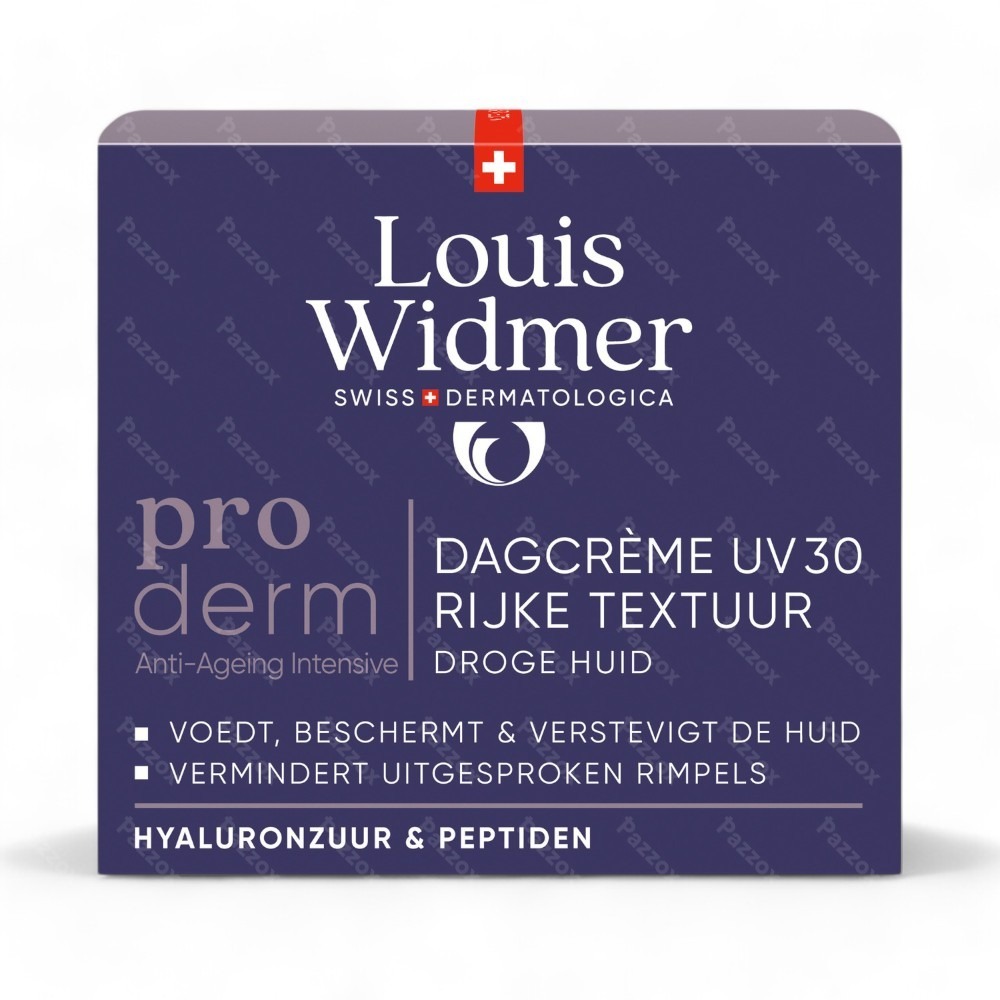 Louis Widmer Proderm Dagcrème UV 30 Rijke Textuur Met Parfum 50ml