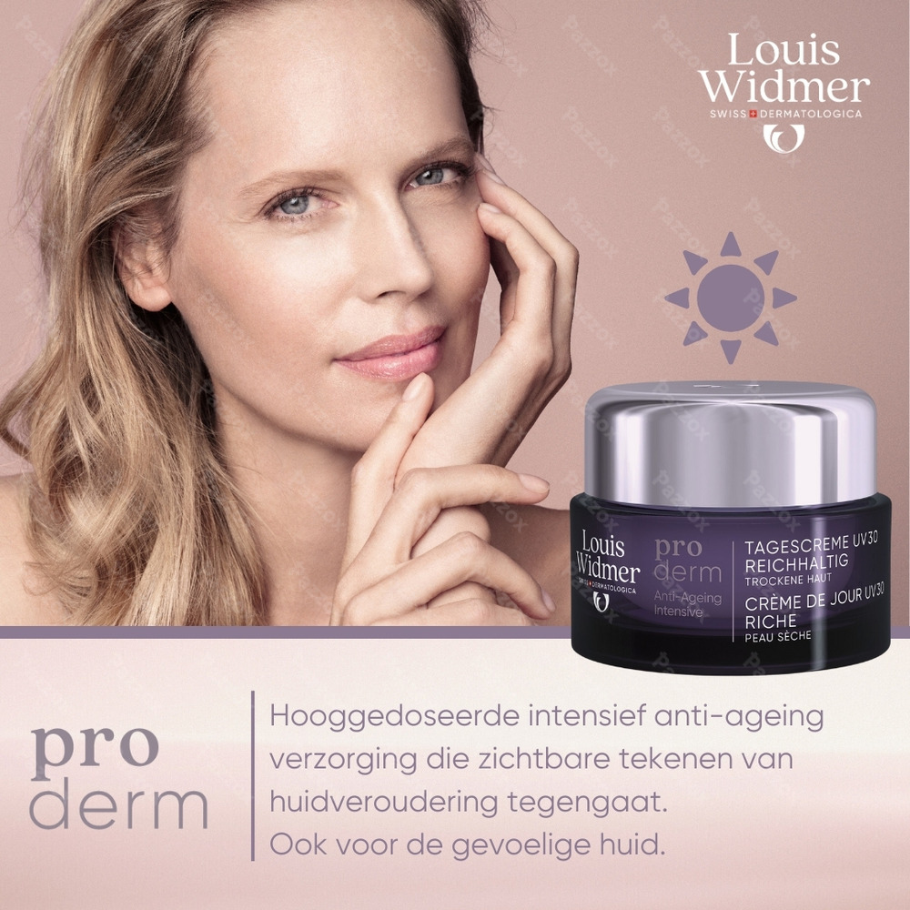 Louis Widmer Proderm Dagcrème UV 30 Rijke Textuur Met Parfum 50ml