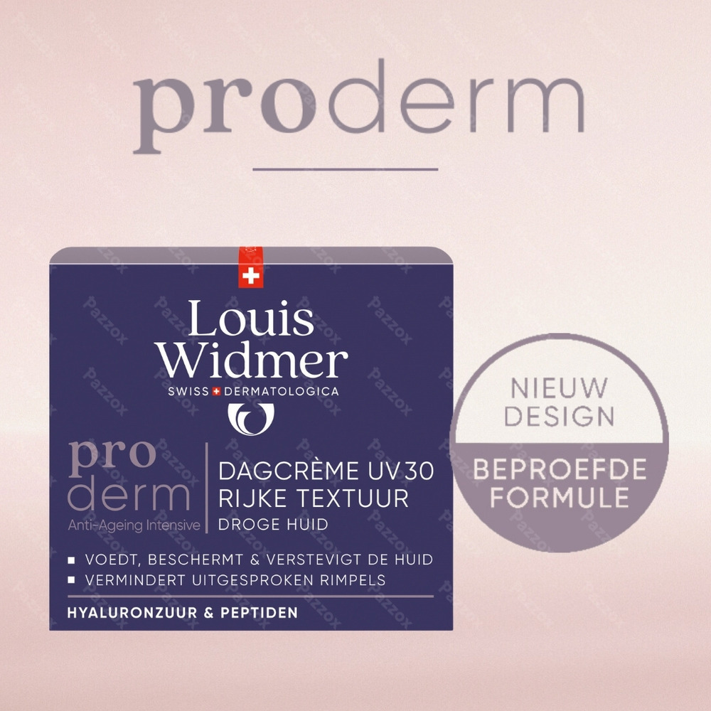 Louis Widmer Proderm Dagcrème UV 30 Rijke Textuur Met Parfum 50ml
