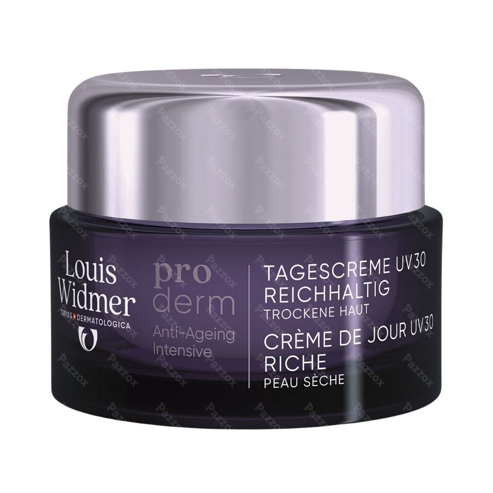 Louis Widmer Proderm Dagcrème UV30 Rijke Textuur Zonder Parfum 50ml