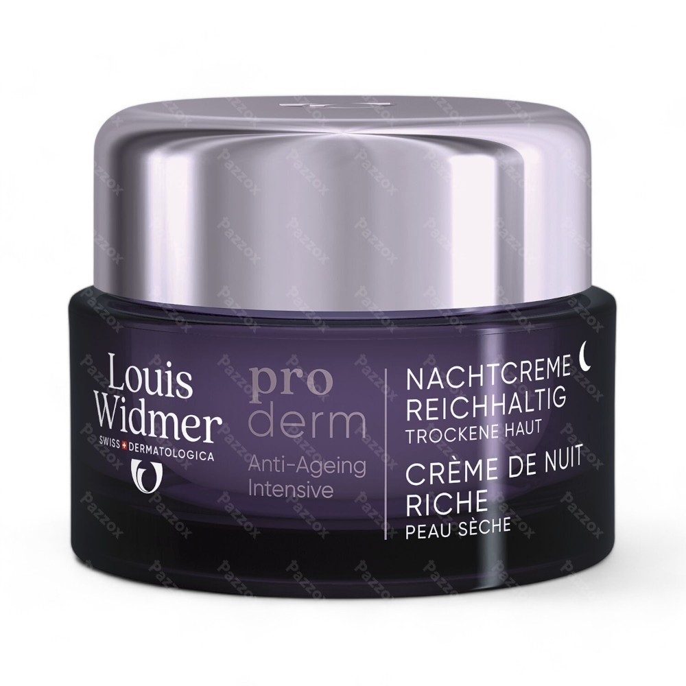 Louis Widmer Proderm Nachtcrème Rijke Textuur Zonder Parfum 50ml