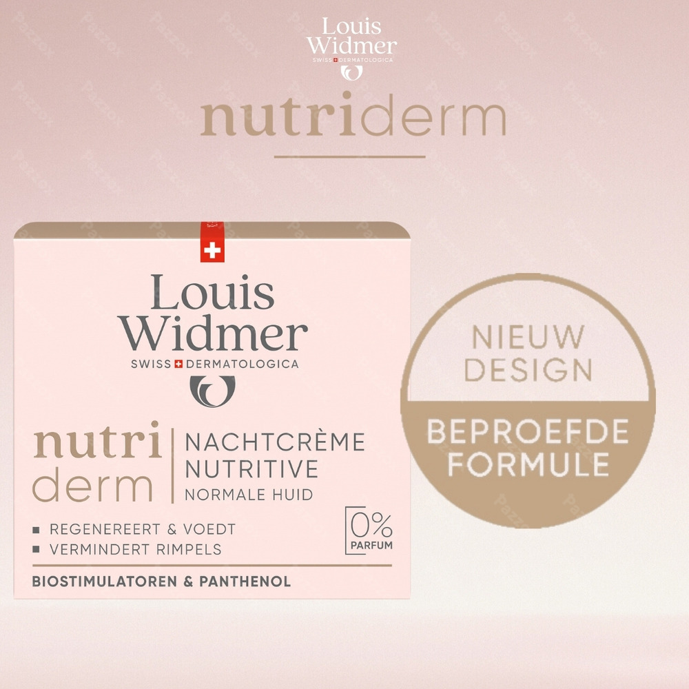 Louis Widmer Nutriderm Nutritive Nachtcrème Zonder Parfum 50ml