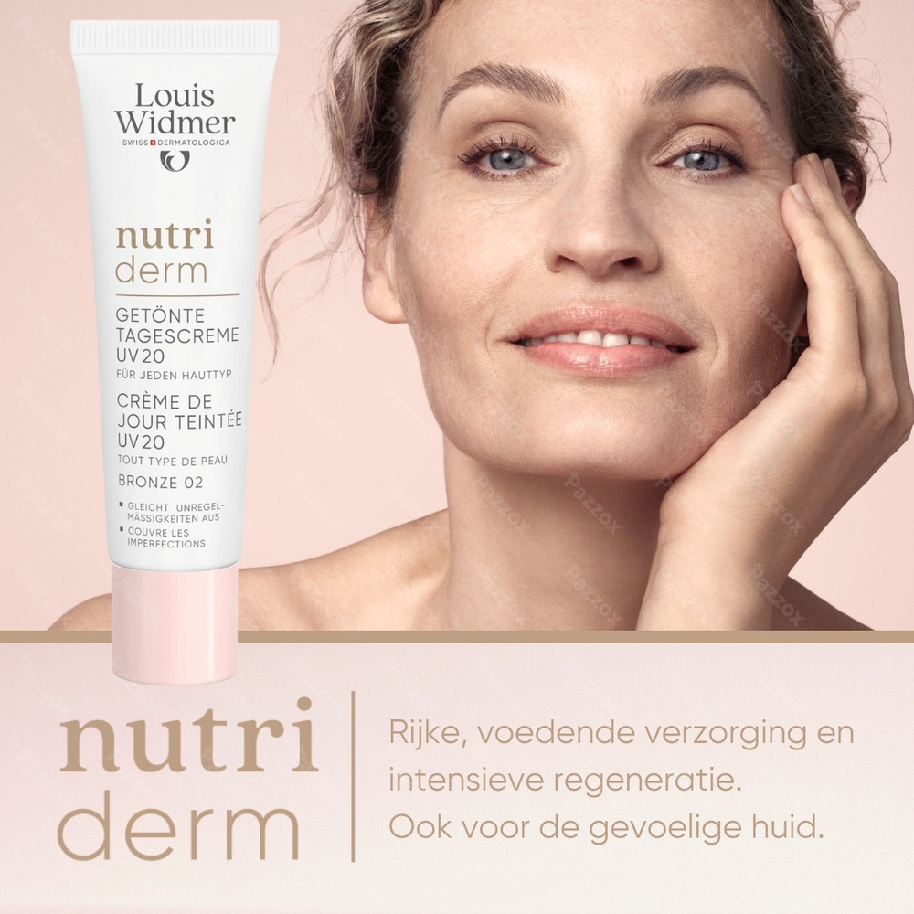 Louis Widmer Nutriderm Getinte Dagcrème Uv 20 Bronze 02 Met Parfum 30ml