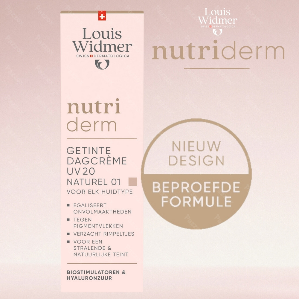 Louis Widmer Nutriderm Getinte Dagcrème Uv 20 Naturel 01 Met Parfum 30ml