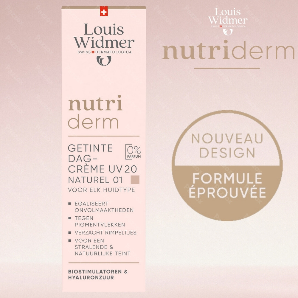 Louis Widmer Nutriderm Crème de Jour Teintée UV20 Naturel 01 Sans Parfum 30ml