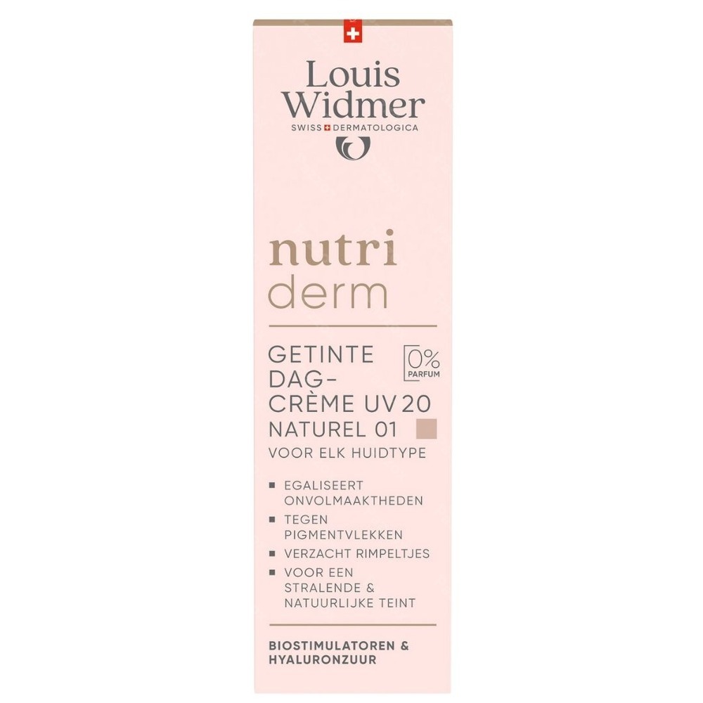 Louis Widmer Nutriderm Getinte Dagcrème UV20 Naturel 01 Zonder Parfum 30ml