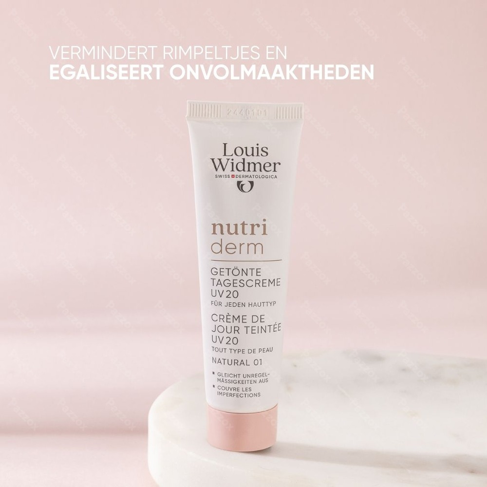 Louis Widmer Nutriderm Getinte Dagcrème UV20 Naturel 01 Zonder Parfum 30ml