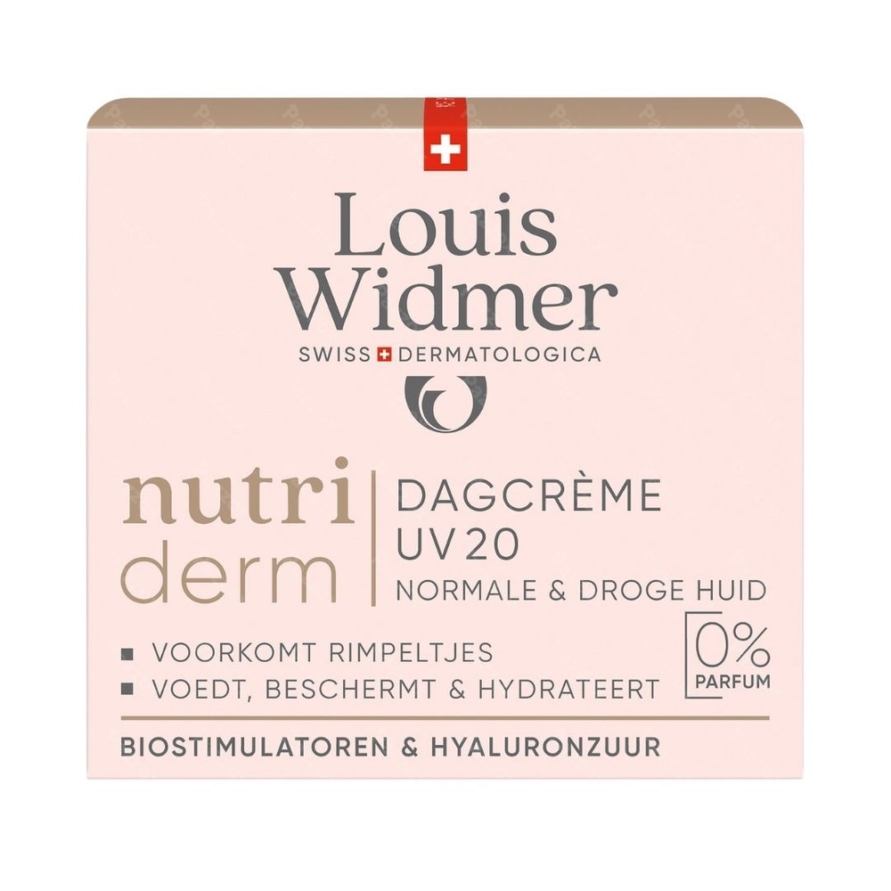 Louis Widmer Nutriderm Dagcrème Uv 20 Zonder Parfum 50ml