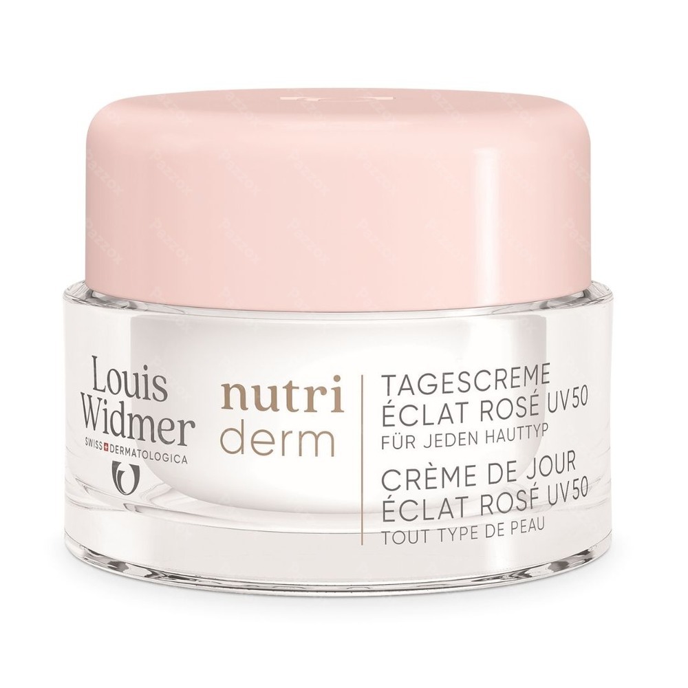 Louis Widmer Nutriderm Dagcrème Éclat Rosé Uv 50 Zonder Parfum 50ml