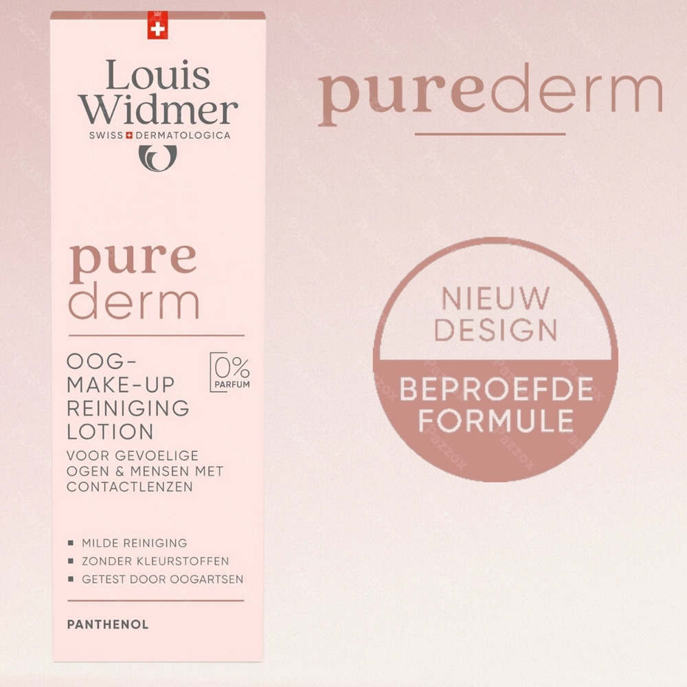 Louis Widmer Purederm Oogmake-up Reiniging Lotion Zonder Parfum 100ml