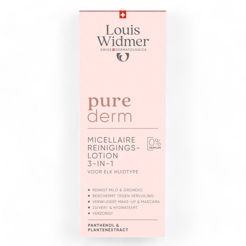 Louis Widmer Purederm Micellaire Reinigingslotion Zonder Parfum 200ml