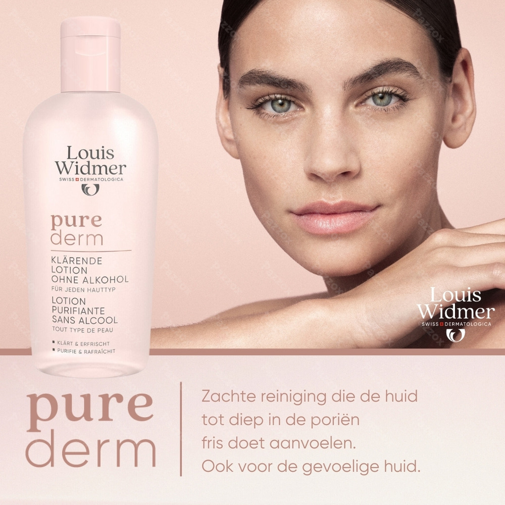 Louis Widmer Purederm Zuiverende Tonic Zonder Alcohol Zonder Parfum 200ml