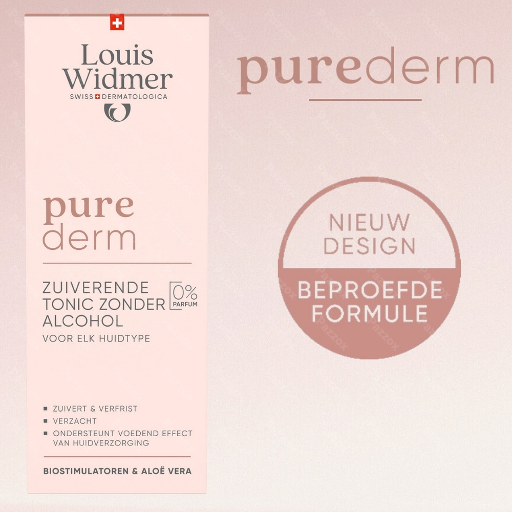 Louis Widmer Purederm Zuiverende Tonic Zonder Alcohol Zonder Parfum 200ml