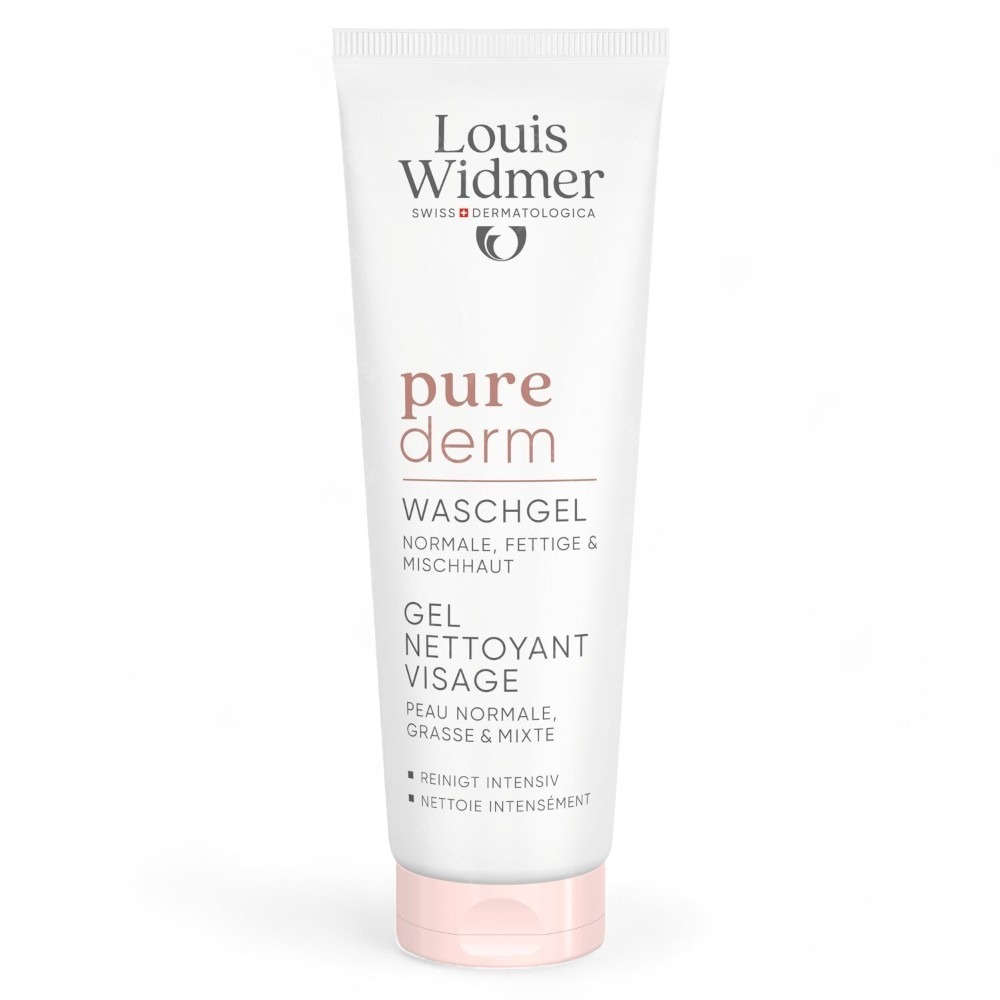 Louis Widmer Purederm Wash Gel Gezicht Zonder Parfum 125ml