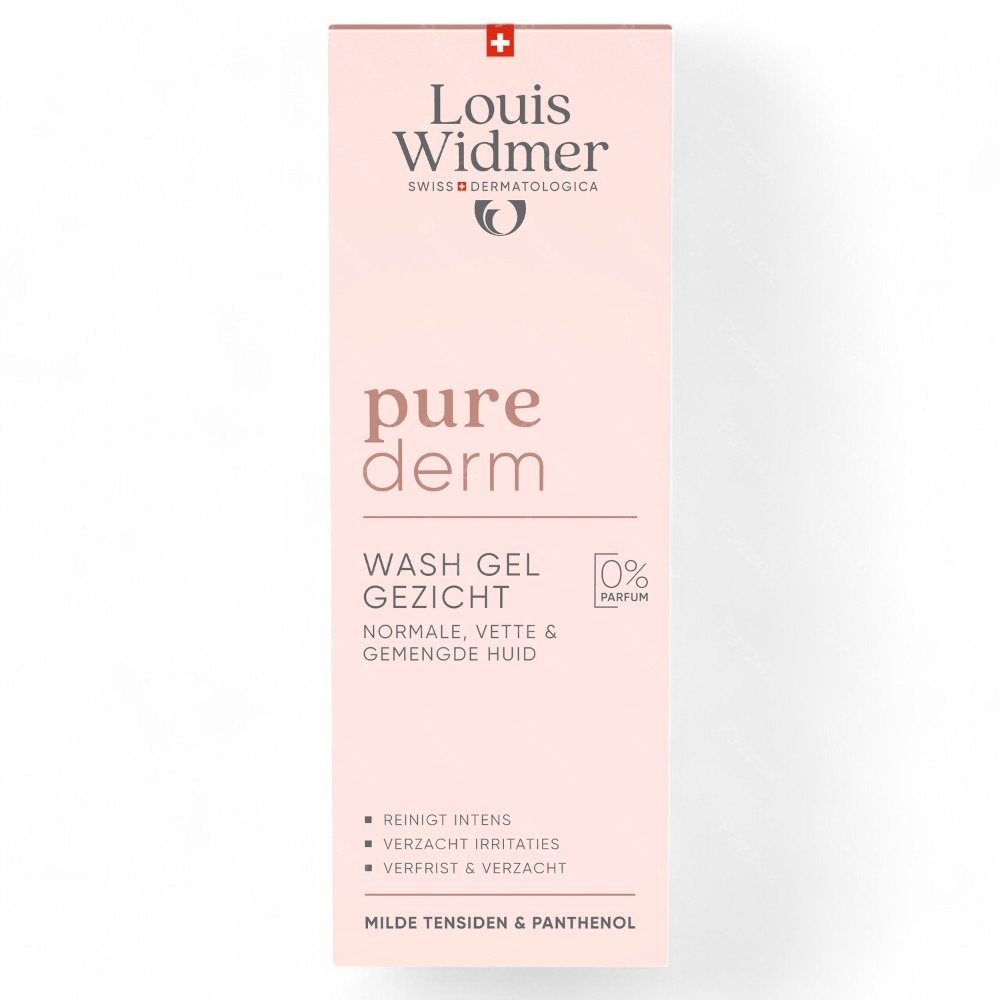Louis Widmer Purederm Wash Gel Gezicht Zonder Parfum 125ml