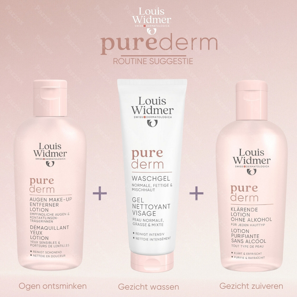 Louis Widmer Purederm Wash Gel Gezicht Zonder Parfum 125ml