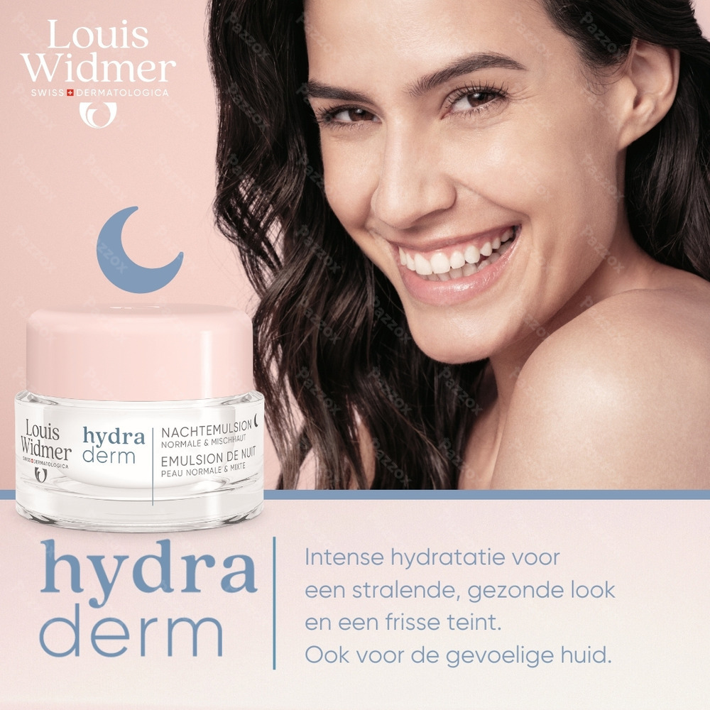 Louis Widmer Hydraderm Nachtemulsie Met Parfum 50ml