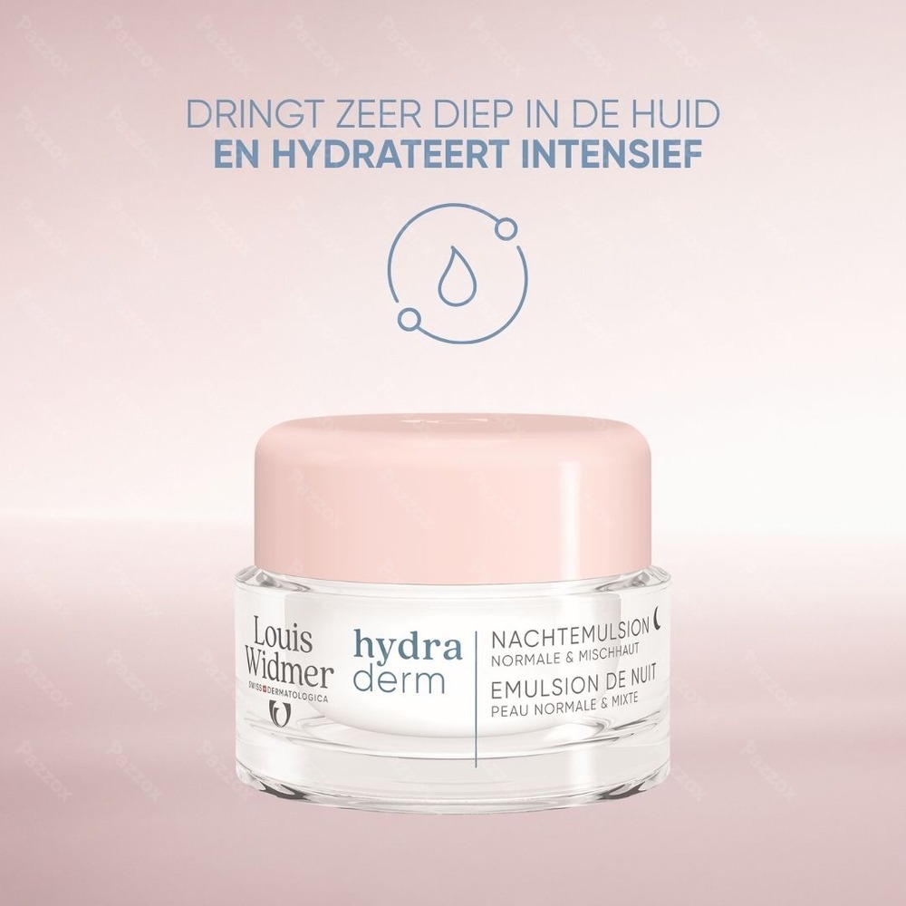 Louis Widmer Hydraderm Nachtemulsie Met Parfum 50ml