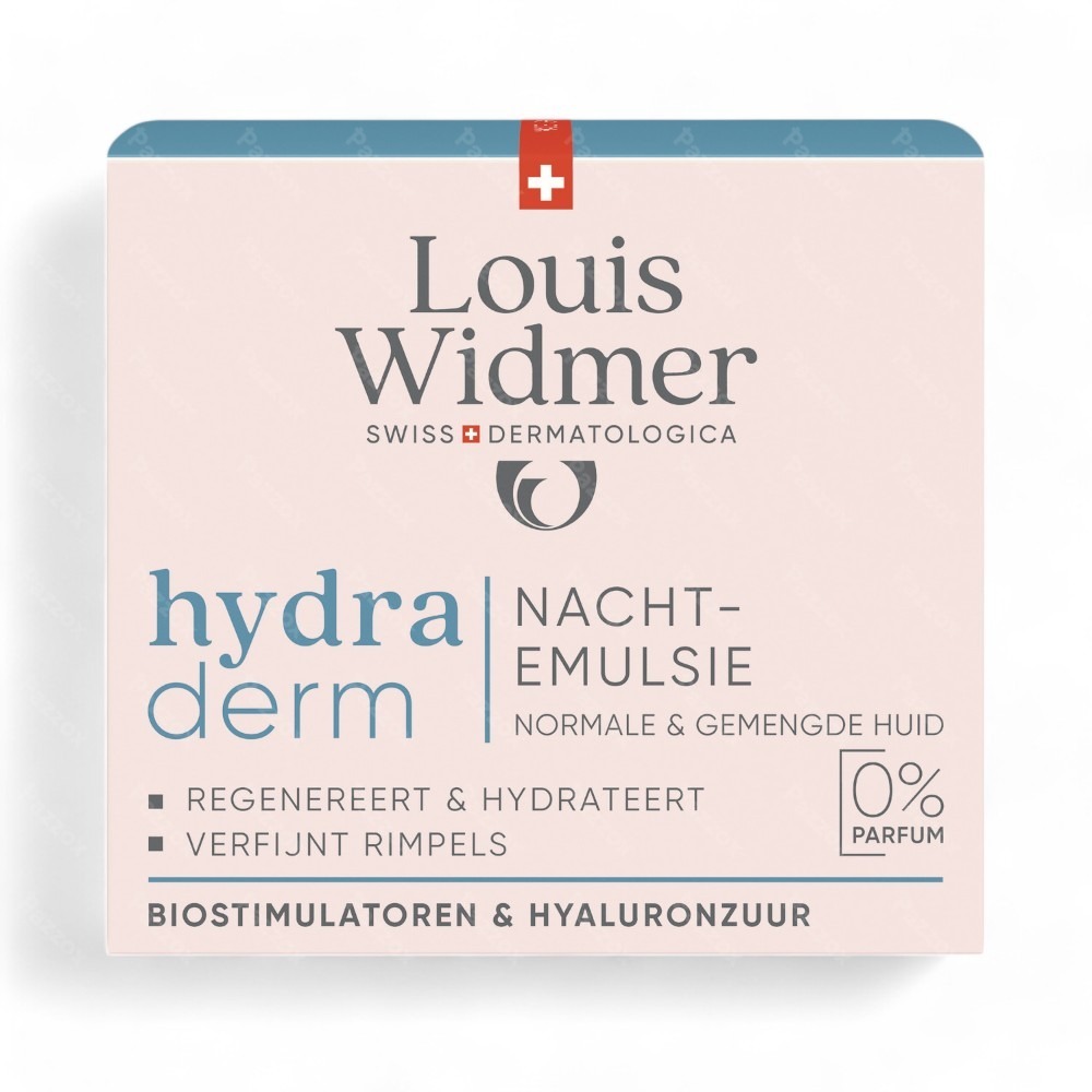 Louis Widmer Hydraderm Nachtemulsie Zonder Parfum 50ml