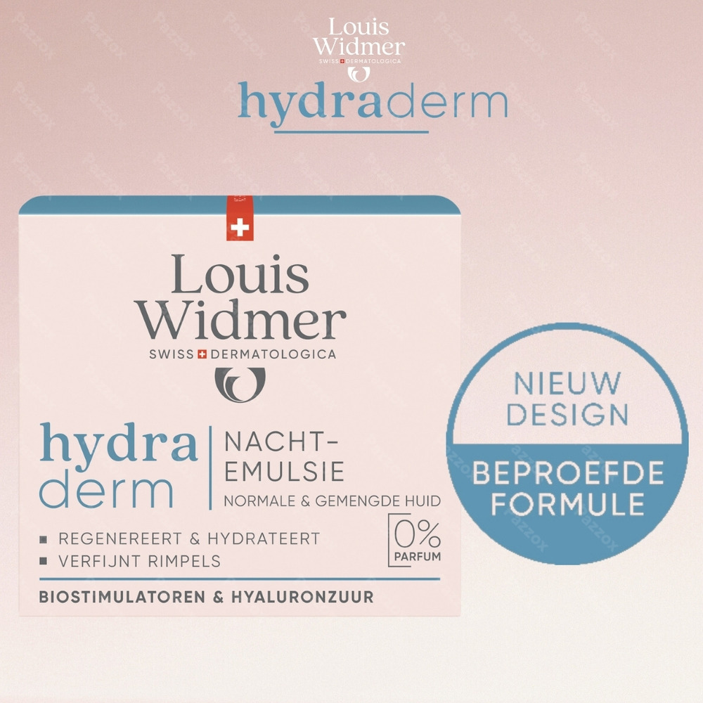 Louis Widmer Hydraderm Nachtemulsie Zonder Parfum 50ml