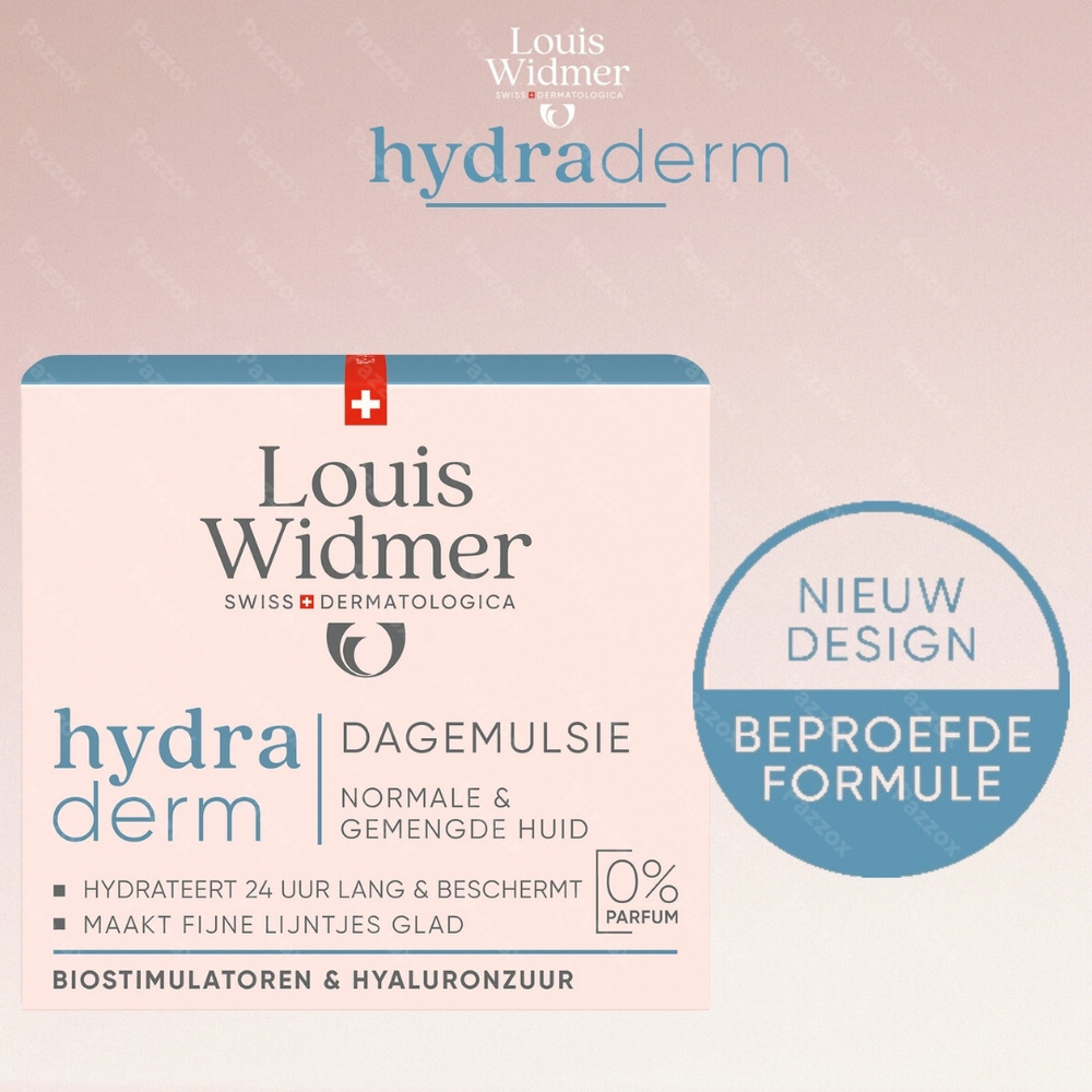Louis Widmer Hydraderm Dagemulsie Zonder Parfum 50ml
