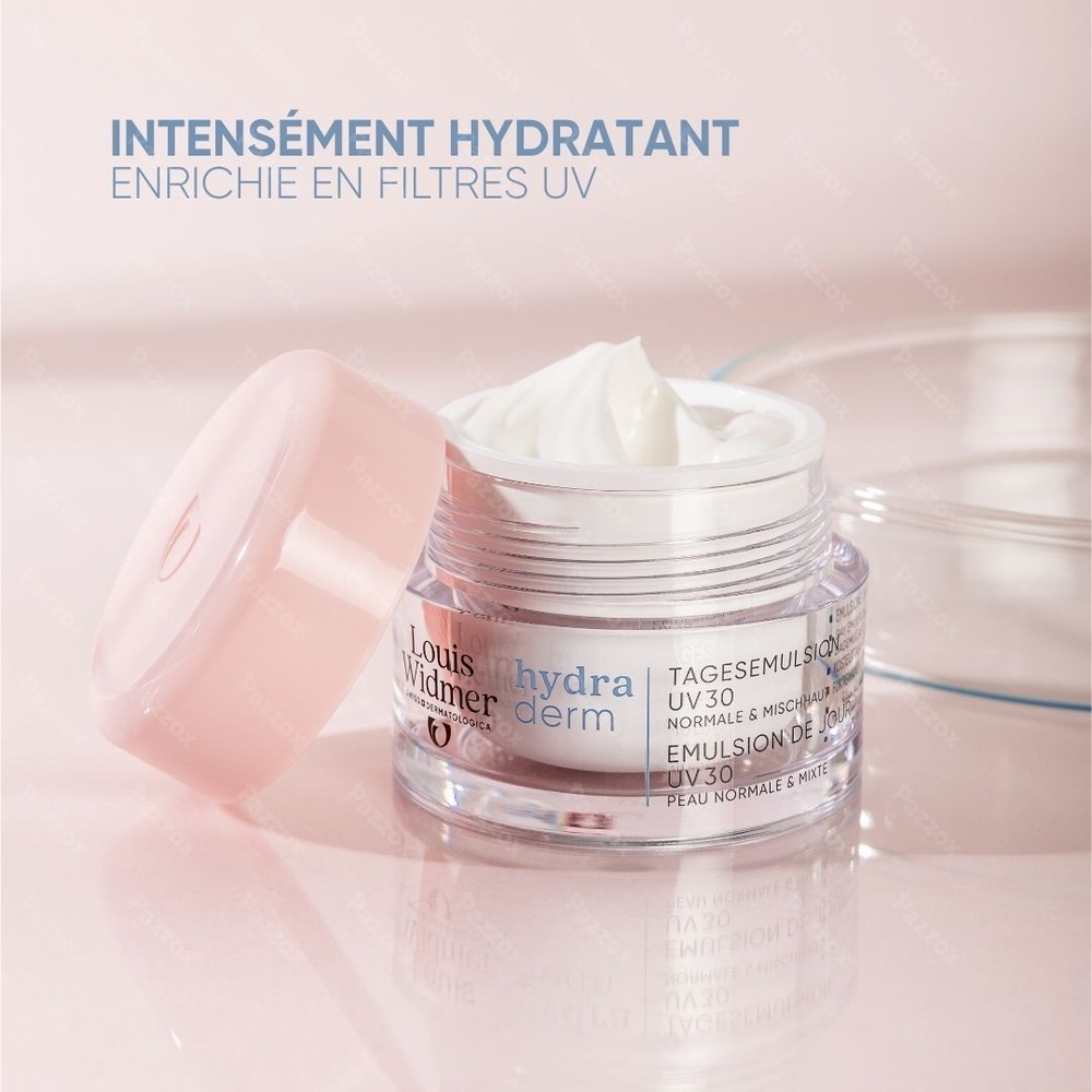 Louis Widmer Hydraderm Émulsion de Jour UV30 Crème de Jour Anti-âge Sans Parfum 50ml