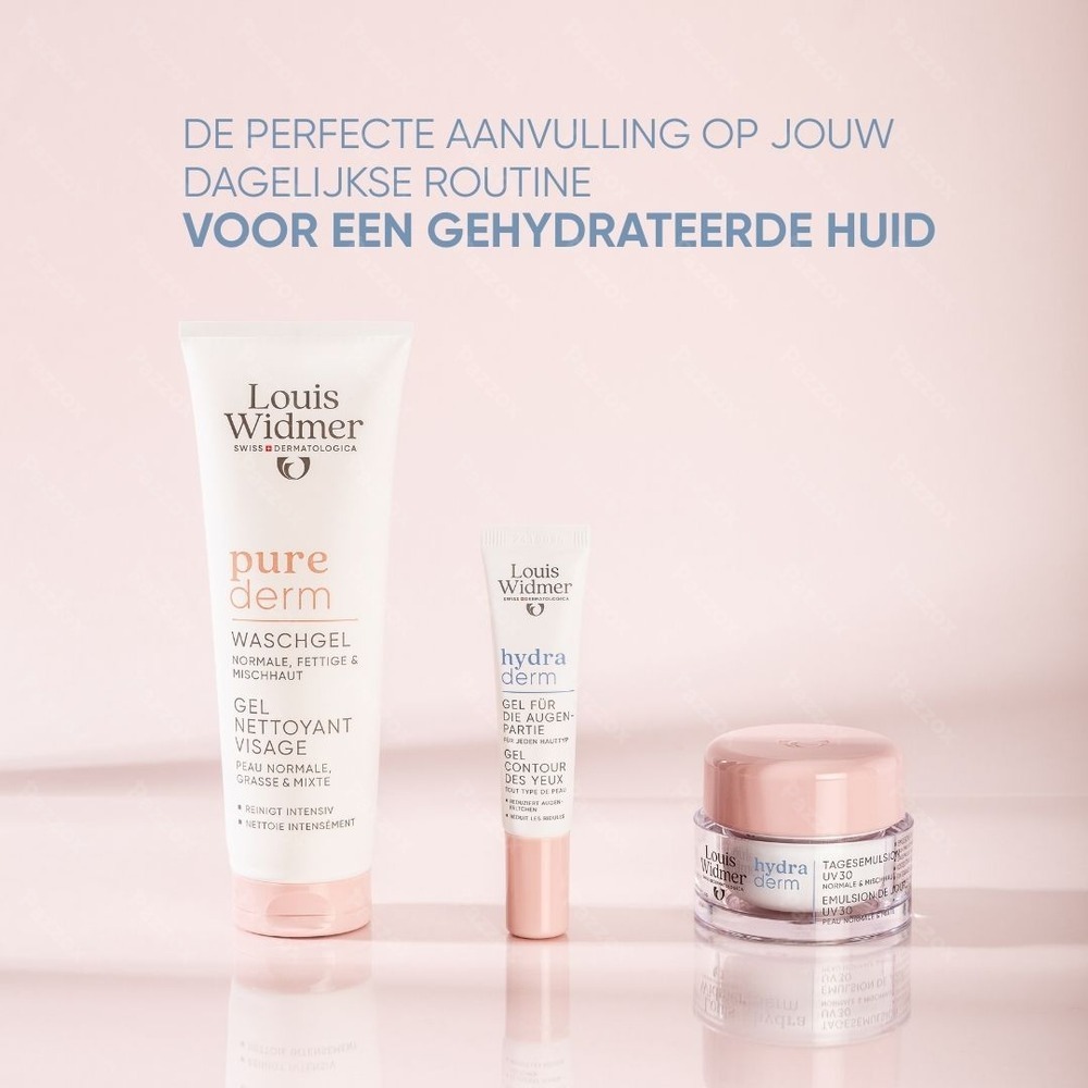 Louis Widmer Hydraderm Dagemulsie Uv30 Anti-age Dagcreme Zonder Parfum 50ml