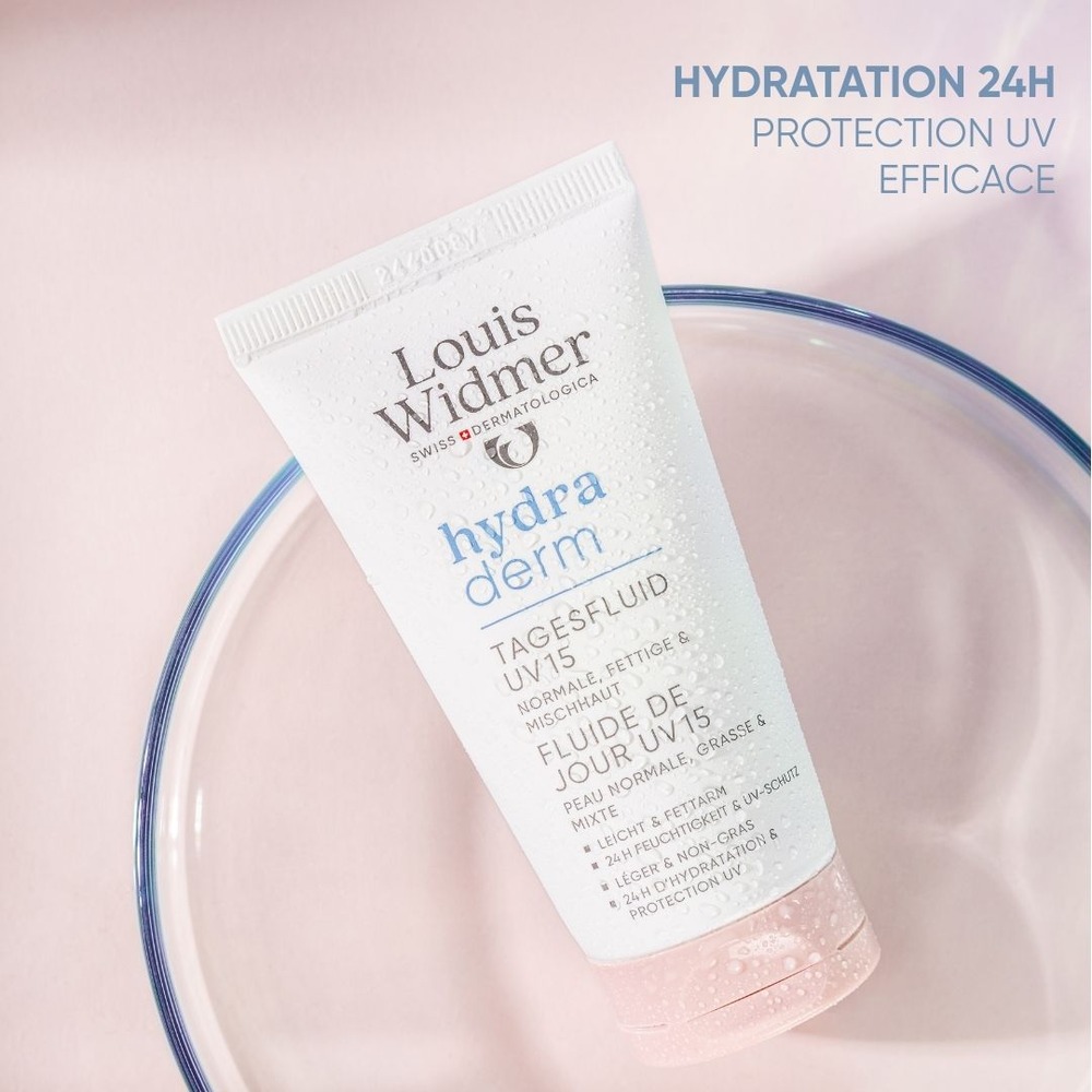 Louis Widmer Hydraderm Fluide de Jour UV 15 Sans Parfum 50ml