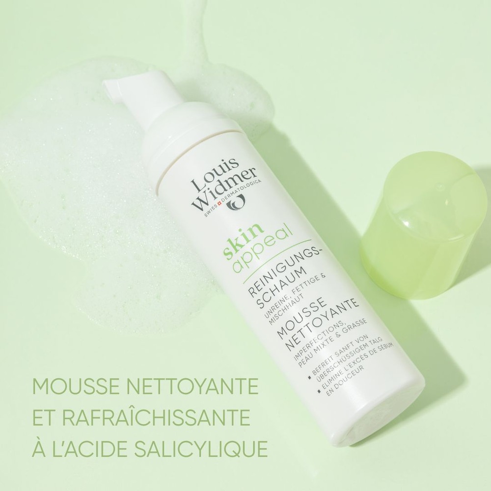 Louis Widmer SkinAppeal Mousse Nettoyante Peau Impure Sans Parfum 150ml