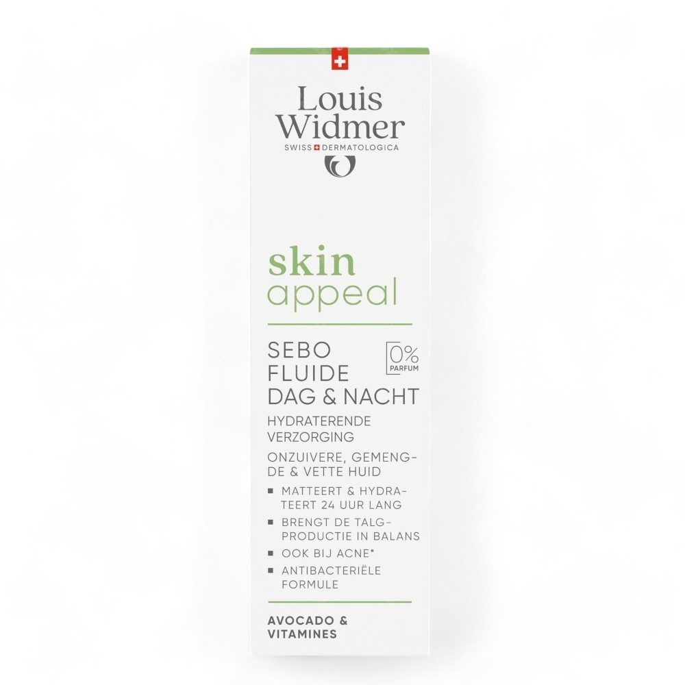 Louis Widmer SkinAppeal Sebo Fluïde Dag en Nacht Zonder Parfum Tube 30ml