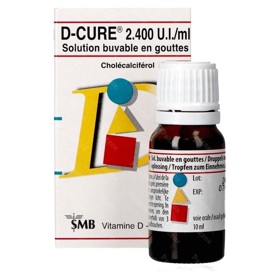 D-Cure 2.400 U.I Vitamine D Gouttes 10ml