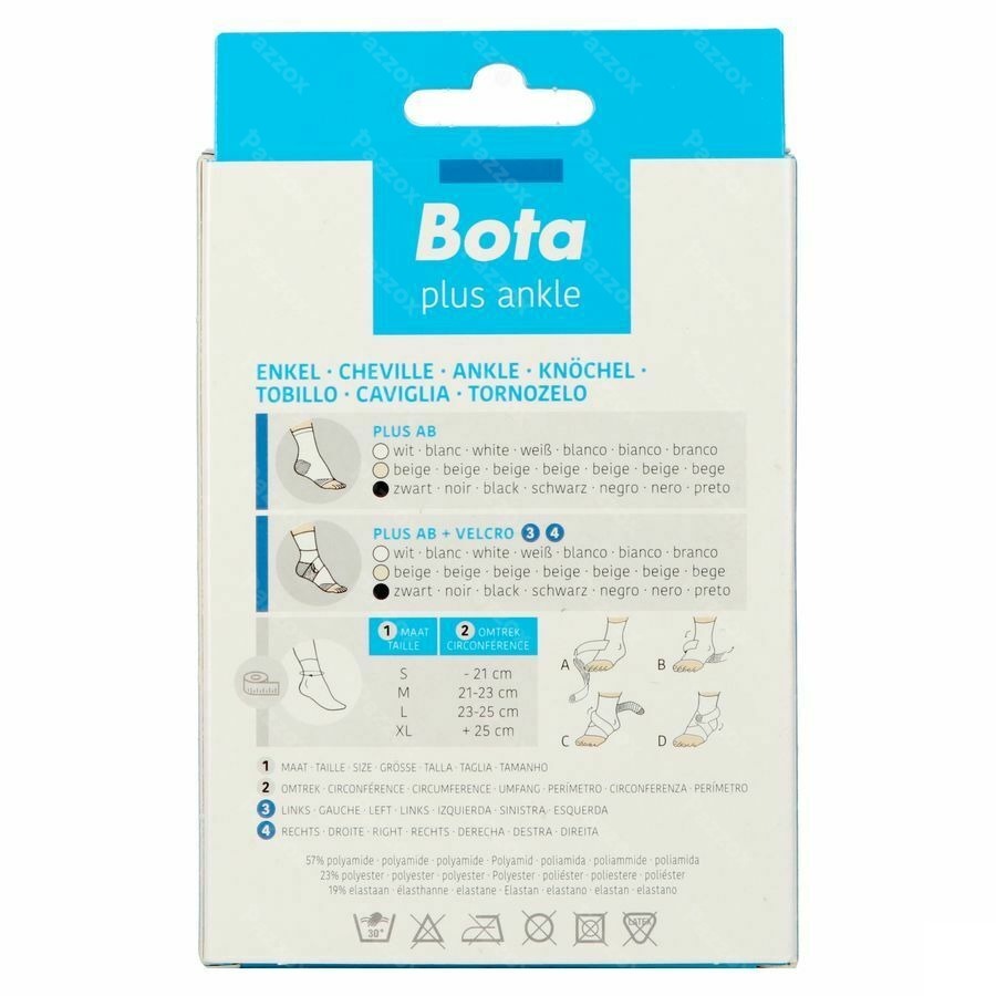 Bota Plus Chevillere+velcro Noir l 23-25cm