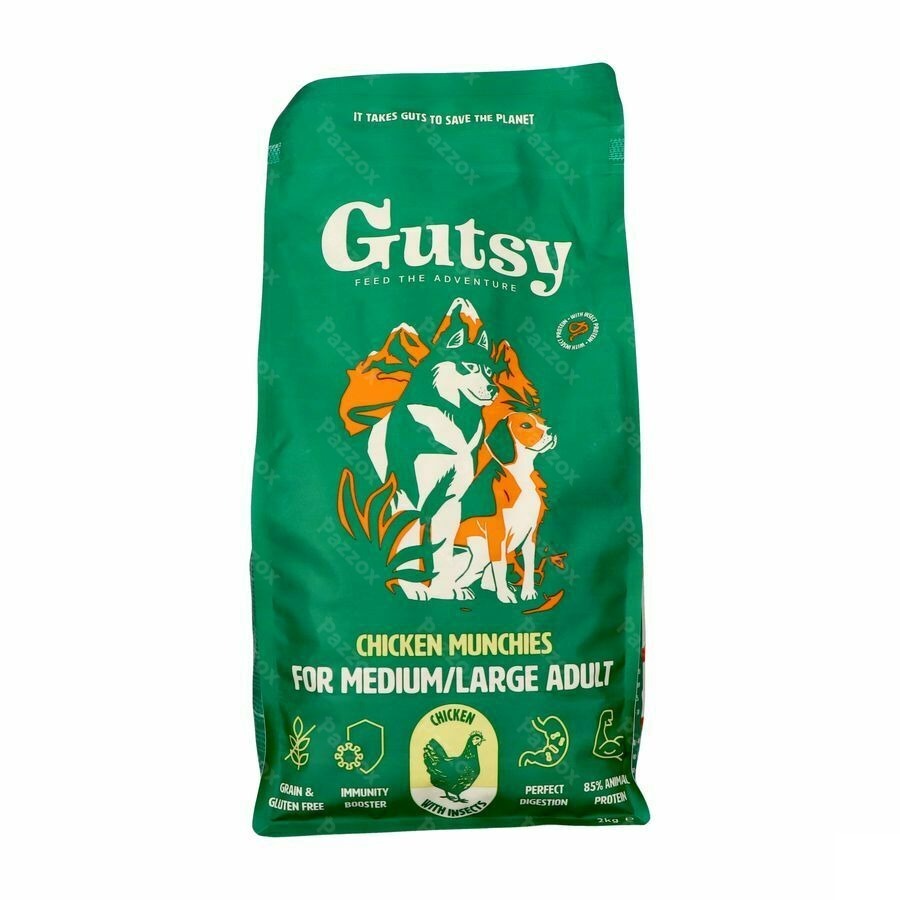Gutsy Chicken Munchies Medium&large Adult 2kg