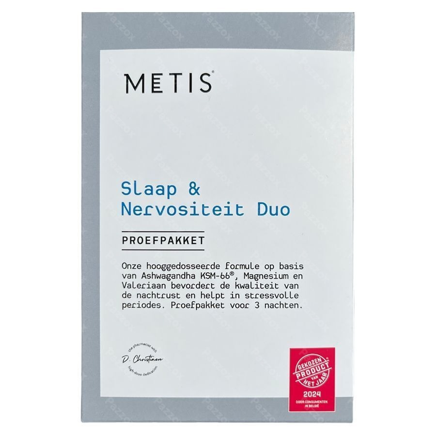Metis Sleep en Nervositeit Duo Proefpakket 3x2 Plantaardige Capsules