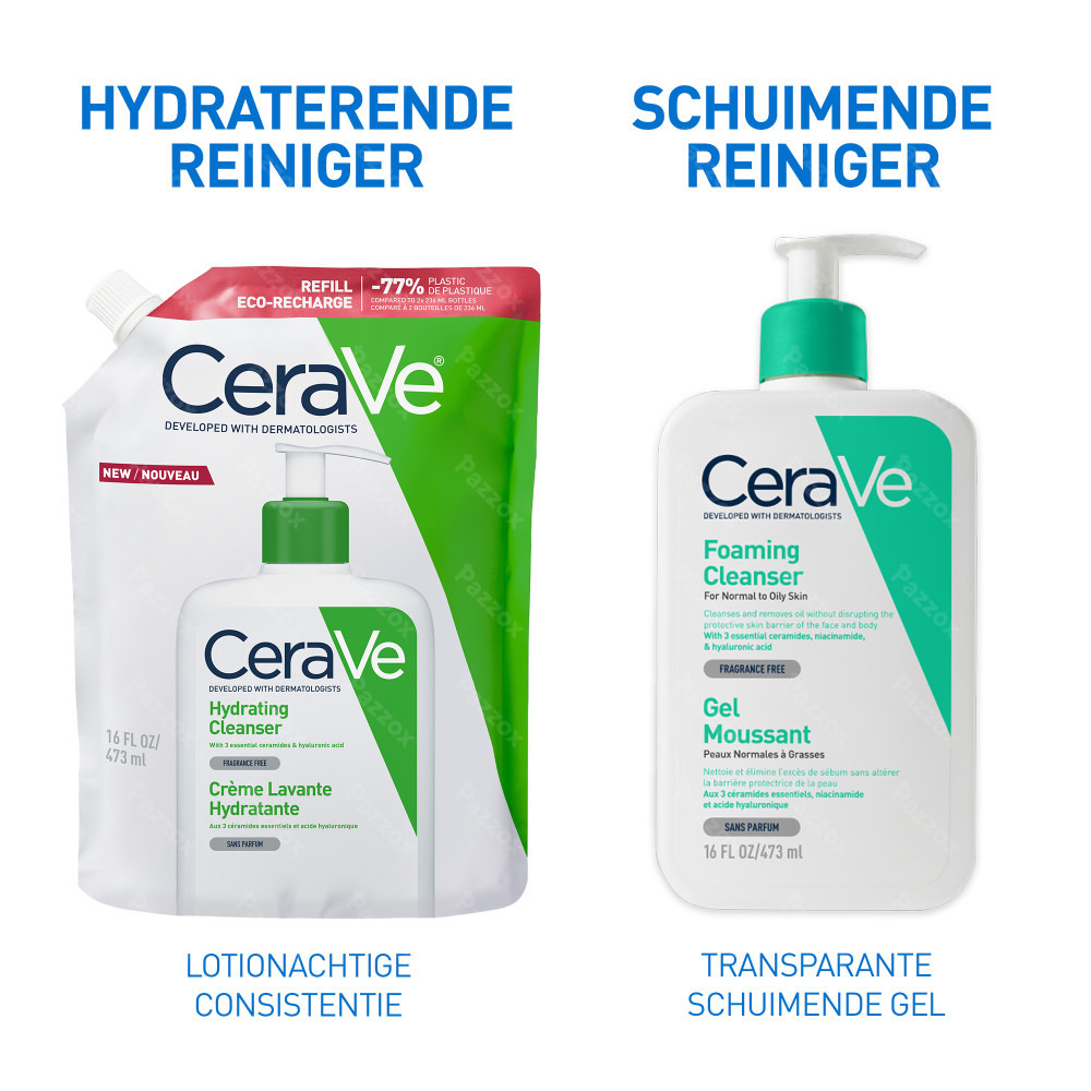 CeraVe Hydraterende Reinigingscrème Navulling voor de Normale tot Droge Huid 473ml