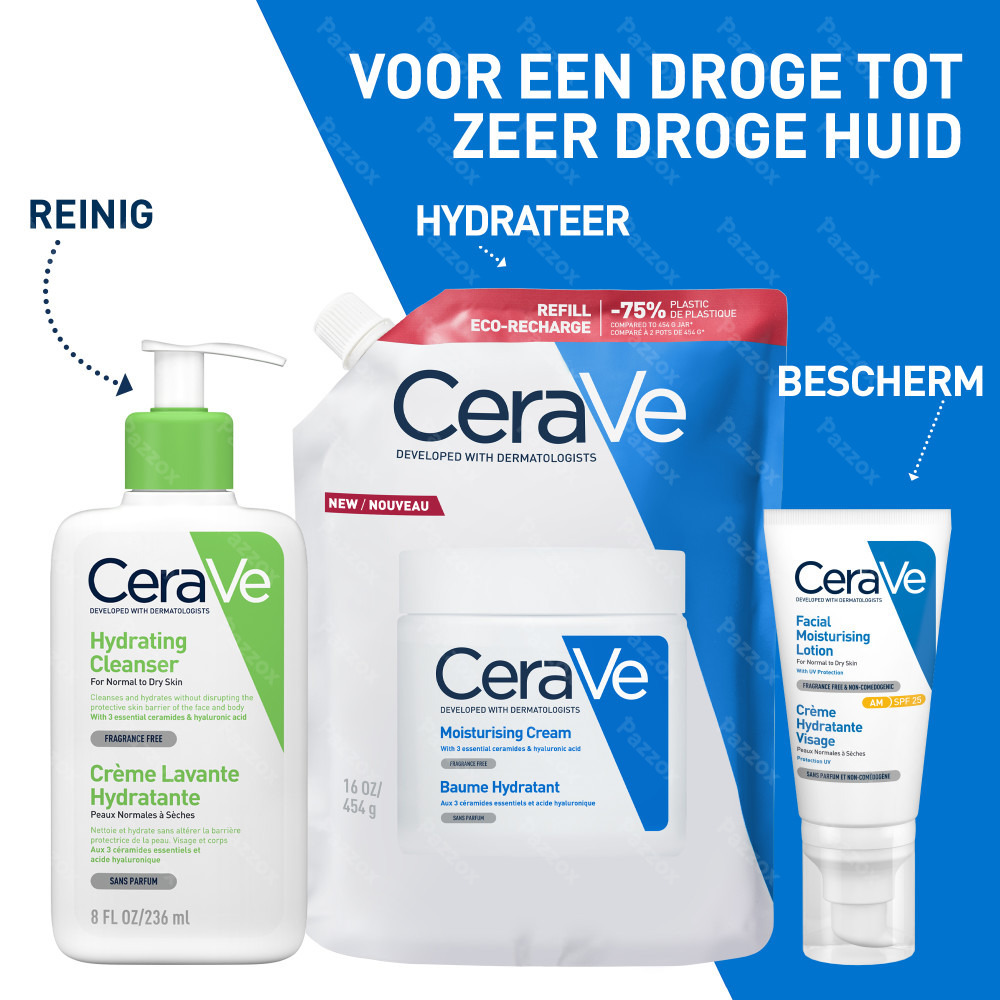 CeraVe Hydraterende melk Navulling voor de droge tot zeer droge huid 473ml