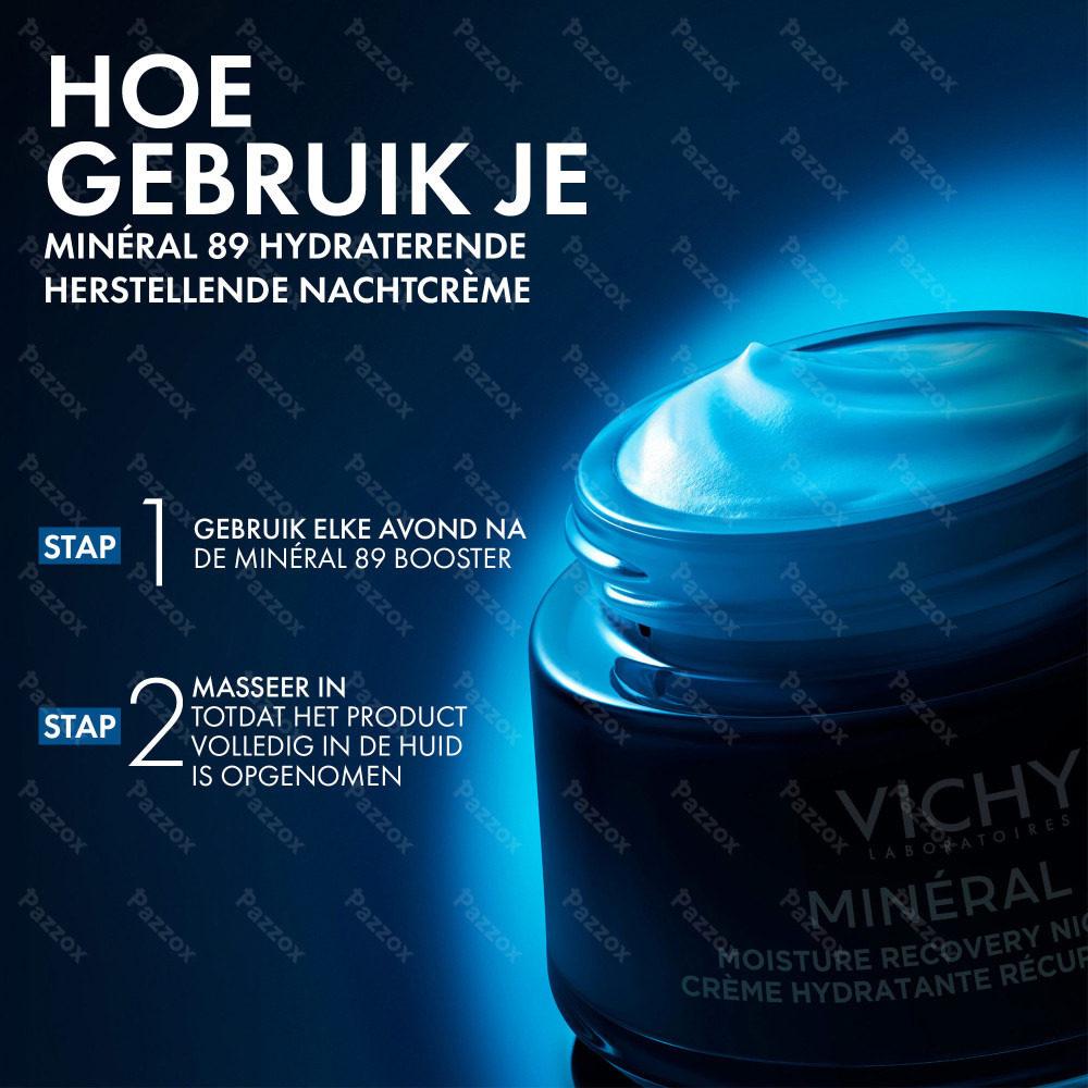 Vichy Minéral 89 Hydraterende Herstellende Nachtcrème 50ml