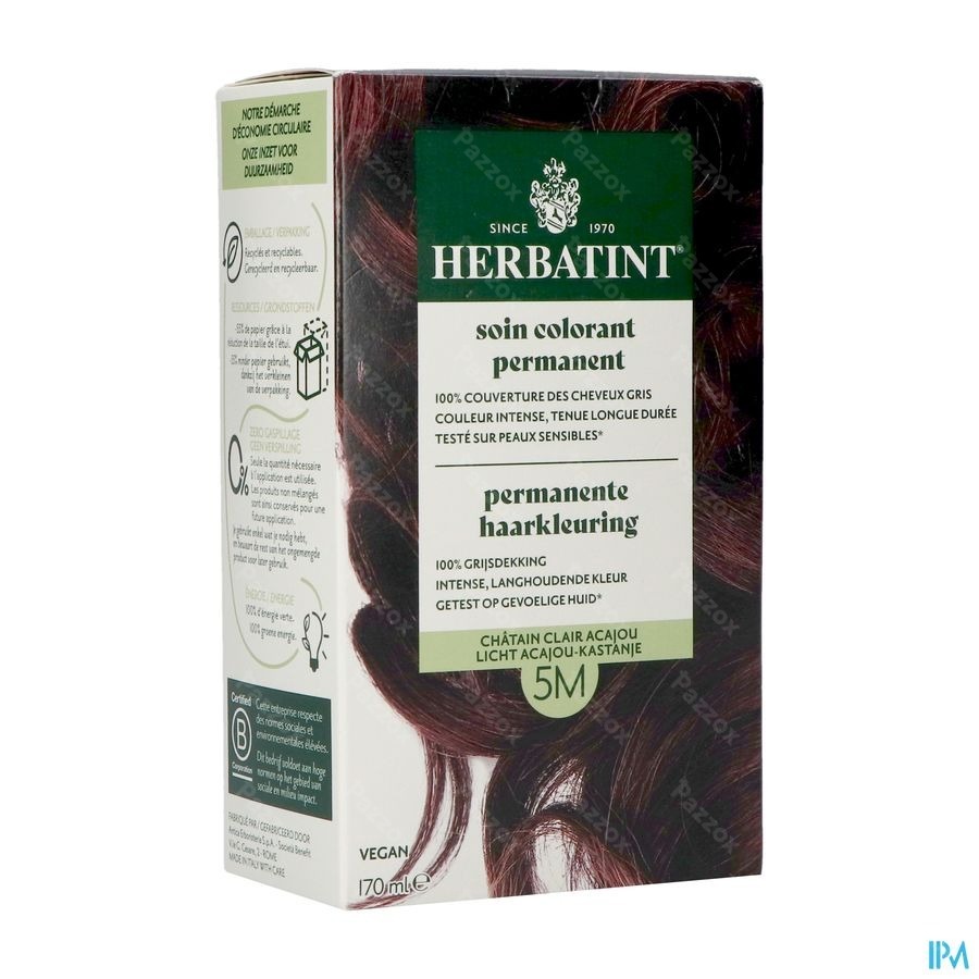 Herbatint 5m Licht Acajou Kastanje 170ml