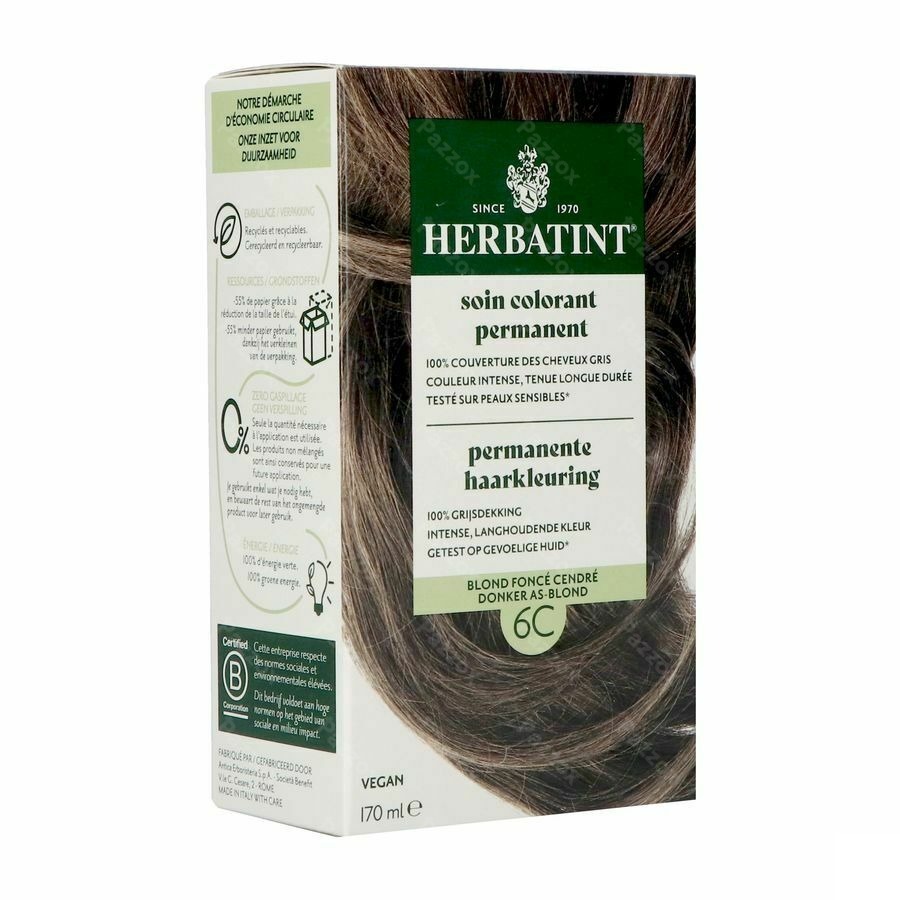 Herbatint 6c Blond Fonce Cendre 170ml