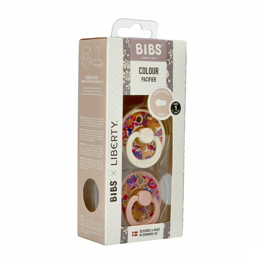 Bibs 1 Fopspeen Duo Liberty Garden Blossom Blush 2