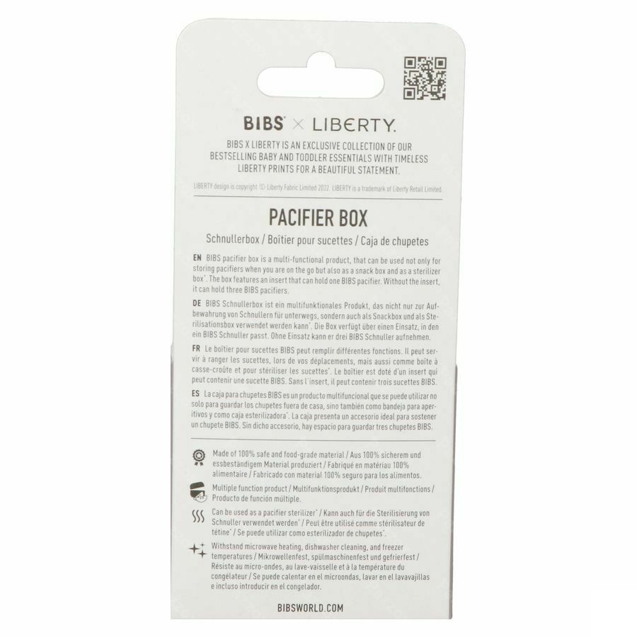 Bibs Box Sucettes Duo Liberty Garden Strawberry