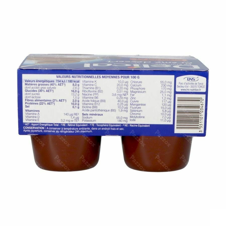 Delical Creme Dessert La Floridine Chocolad.4x200g