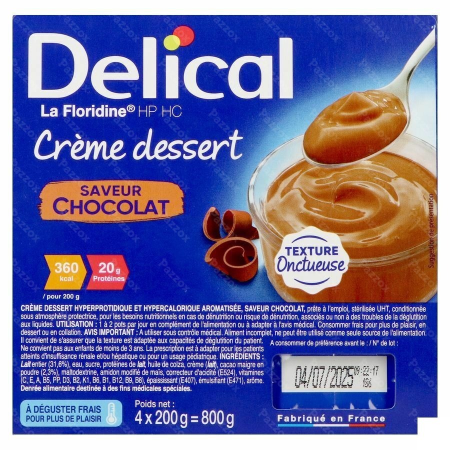 Delical Creme Dessert La Floridine Chocolad.4x200g