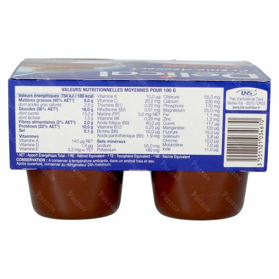 Delical Creme Dessert La Floridine Chocolad.4x200g