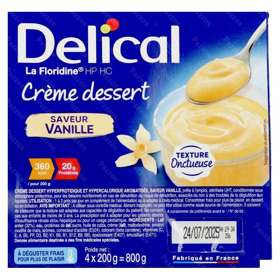 Delical Creme Dessert La Floridine Vanille 4x200g