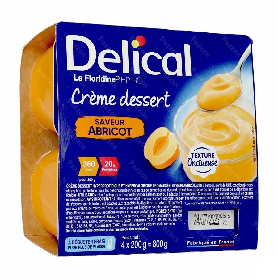 Delical Creme Dessert La Floridine Abrikoos 4x200g