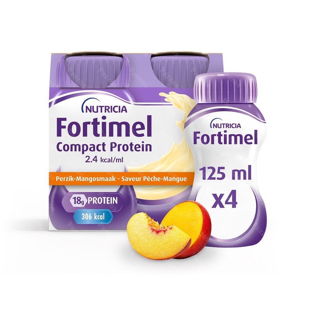 Fortimel Compact Protein 2.4 Kcal Perzik - Mango 4x125ml