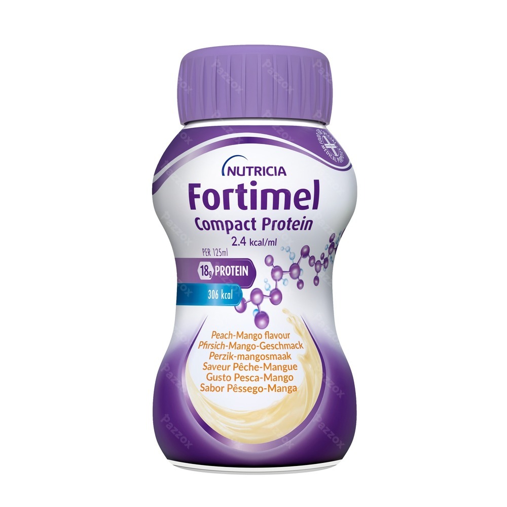 Fortimel Compact Protein 2.4 Kcal Perzik - Mango 4x125ml