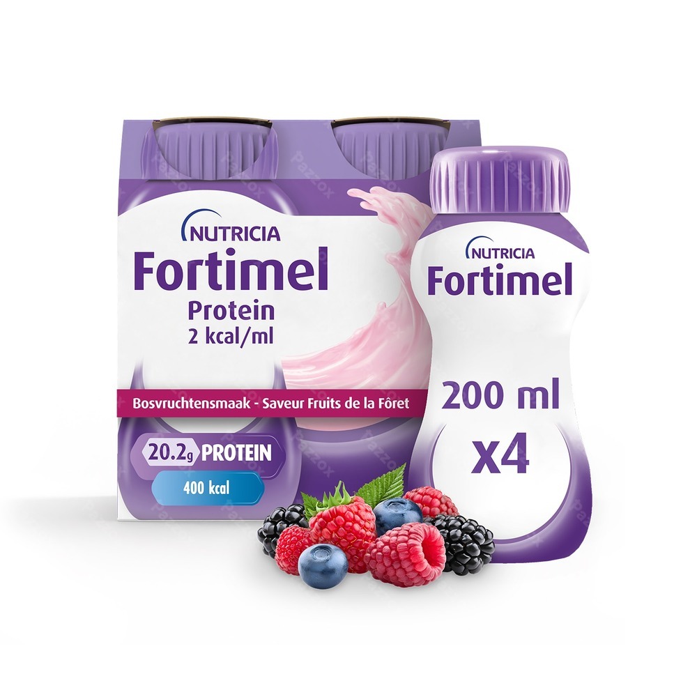 Fortimel Protein 2 Kcal Bosvruchten 4x200ml